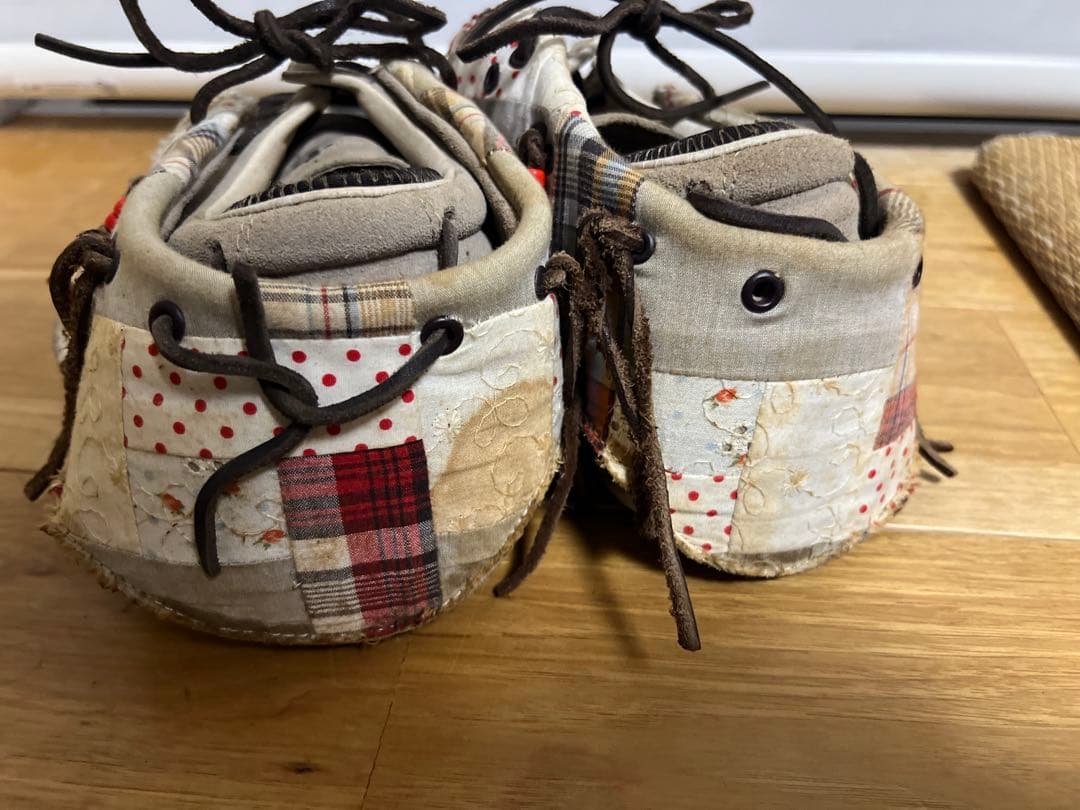 visvim fbt パッチワークベージュ スエード モカシン　サイズ10