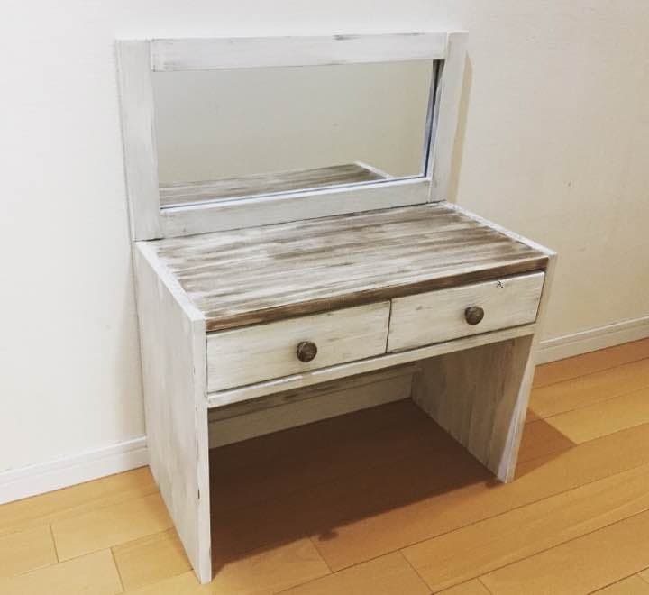 再販！！木製ドレッサー アンティーク シャビー