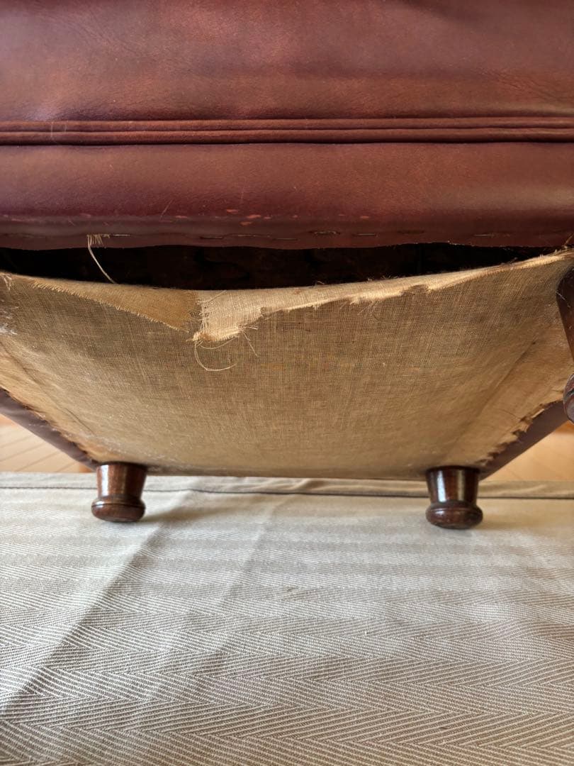 【最終値下げ！】昭和レトロ　レザー調 1人掛けソファ