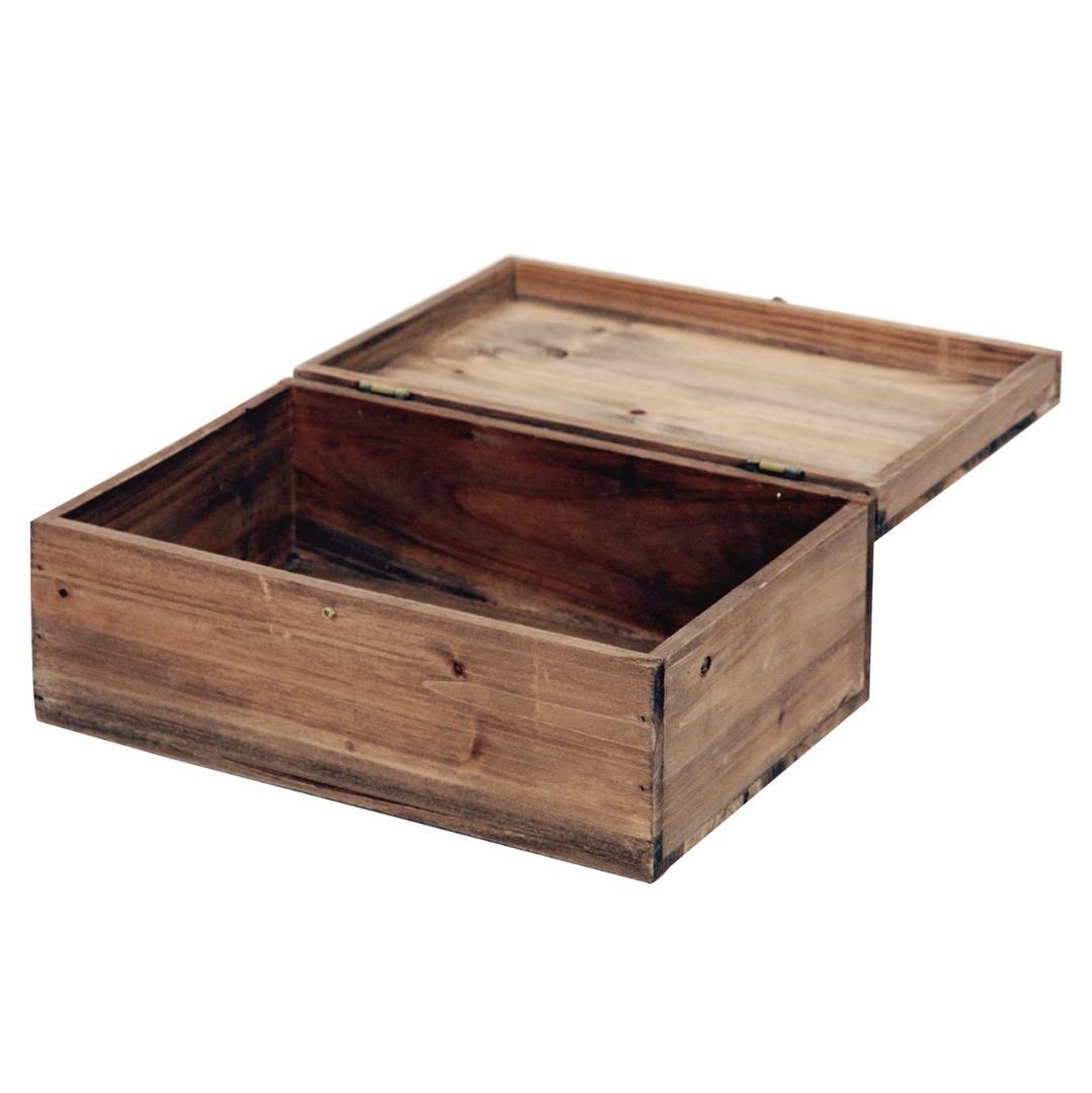 【3箱セット】蓋付き木箱 小物入れ ブラウン