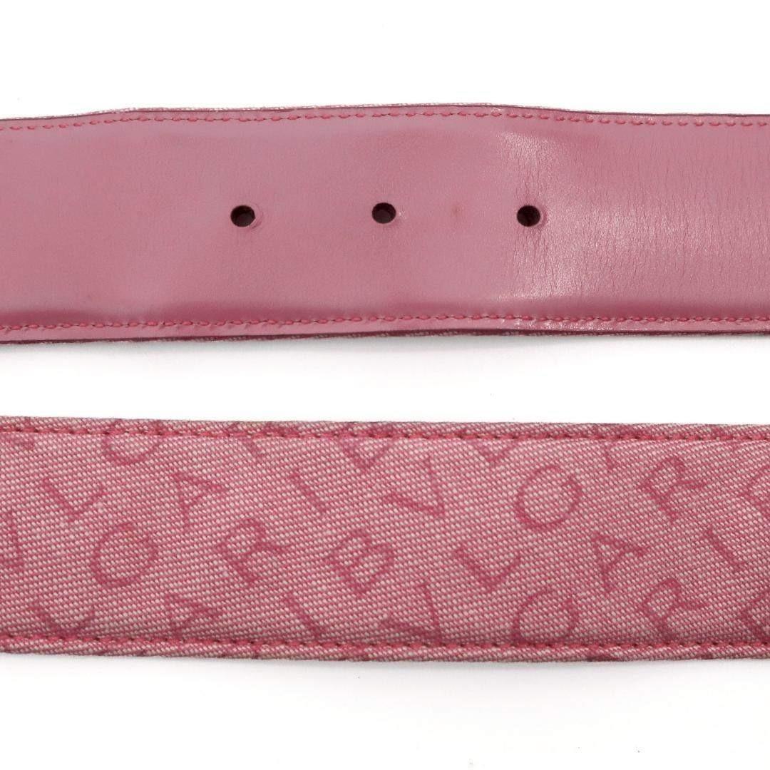 BVLGARI ロゴマニア ベルト ピンク 77cm±2.5 幅4cm 1083