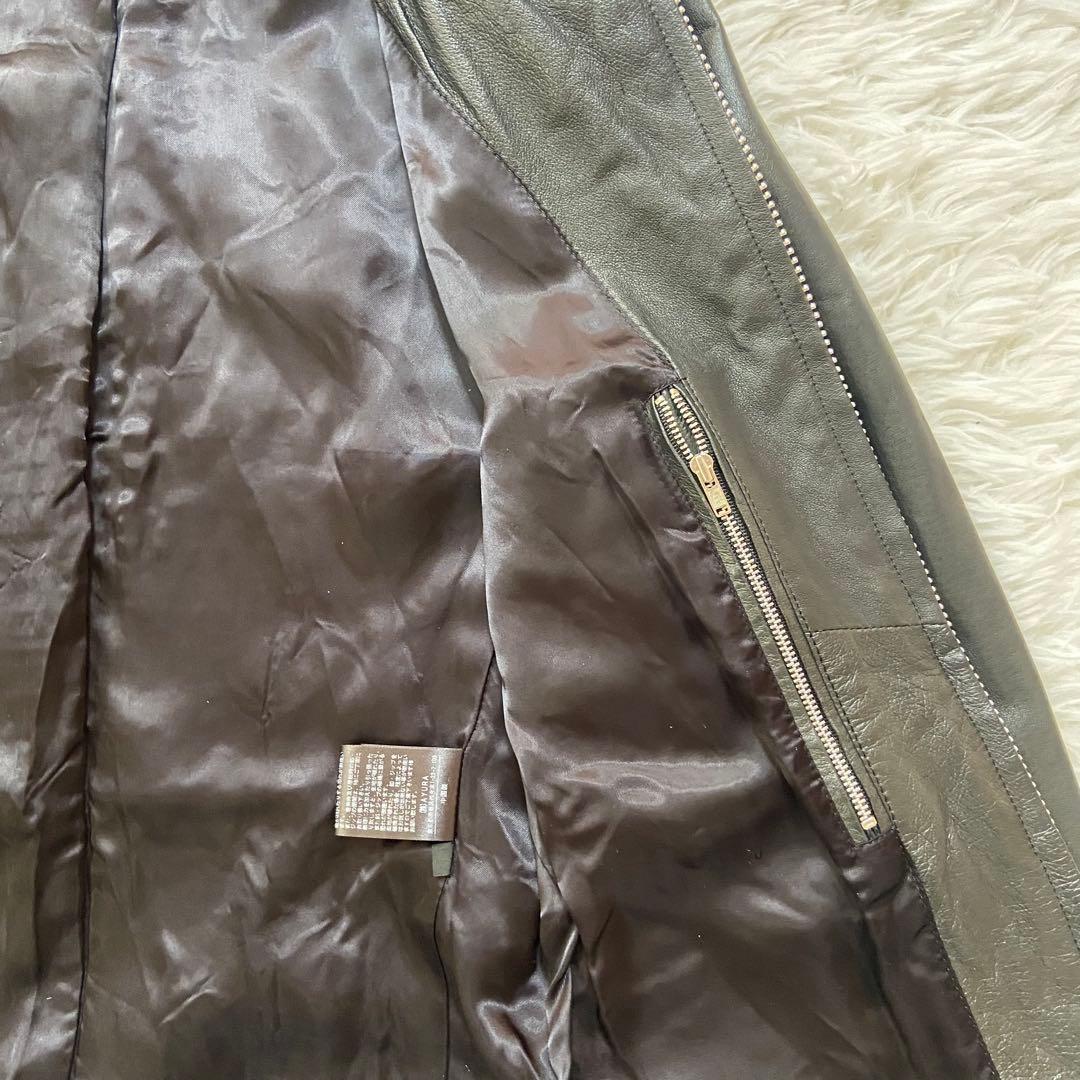 【EKAM エカム】変形 袖長 ライダース レザージャケット