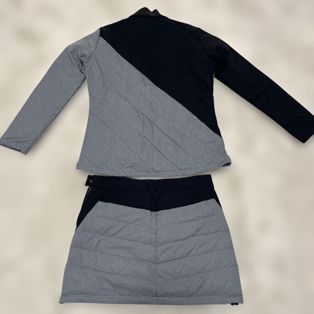 DESCENTE GOLF ジャケット スカートセット グレー/ブラック