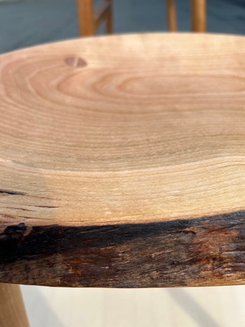 [要コメント] ブラックチェリー　無垢材カウンター　(椅子のみ) 新品未使用