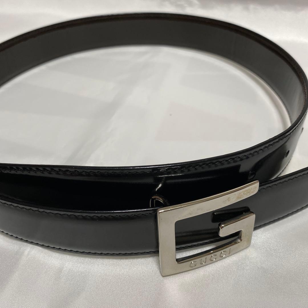 美品　グッチ　GUCCI　ベルト　スクエアGバックル