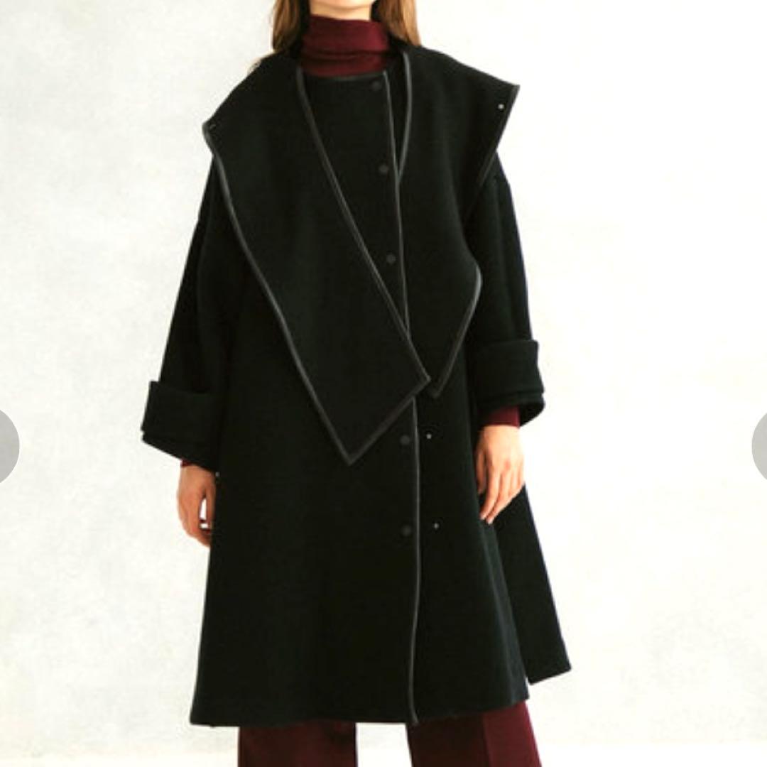 極美品❤︎ UNITED TOKYO ベロアカットテントコート 2way 黒