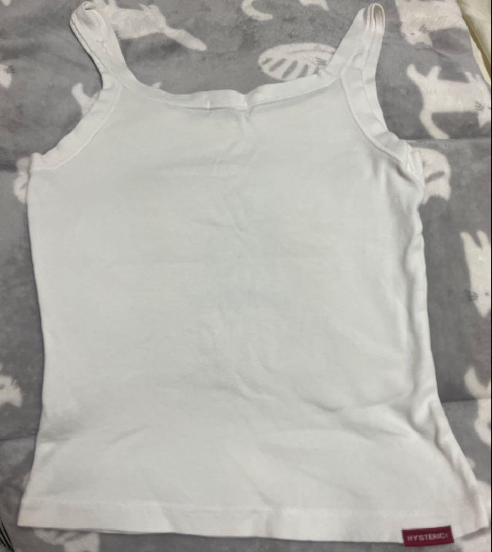 HYSTERIC GLAMOURバタフライプリント タンクトップ 白