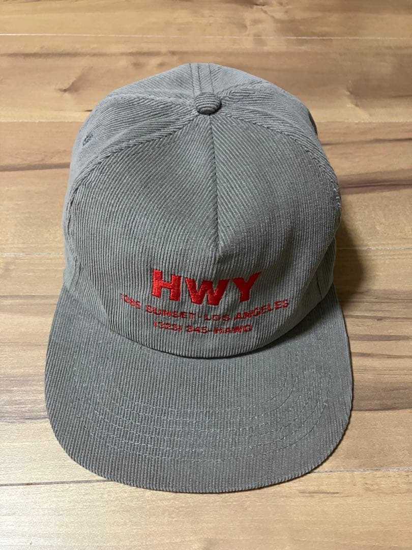 HWY logo cap gray × orange