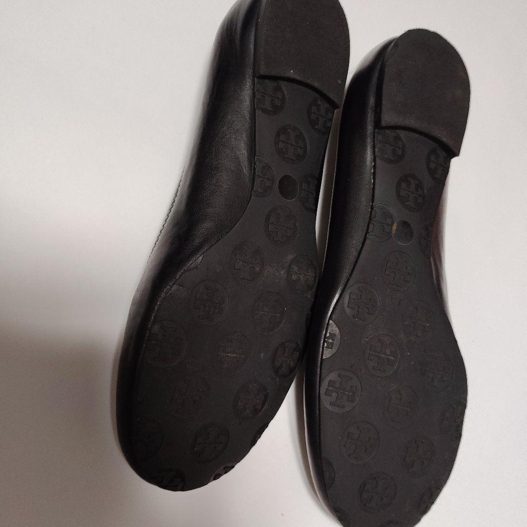 トリーバーチ １度履き 美品 黒 フラットシューズ バレエ24.5～25㎝