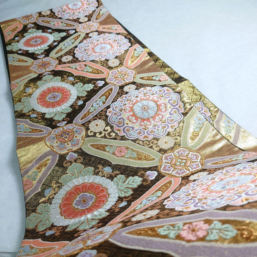 正絹 袋帯 六通柄 三越誂製 正倉院図案 高級 振袖 極上 逸品