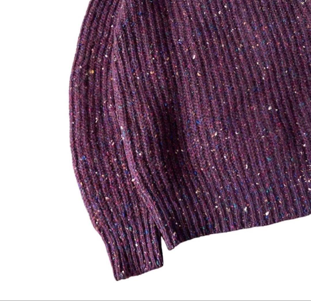 90s OLD GAP ネップ ミックス リブ編み ウール ニット セーター