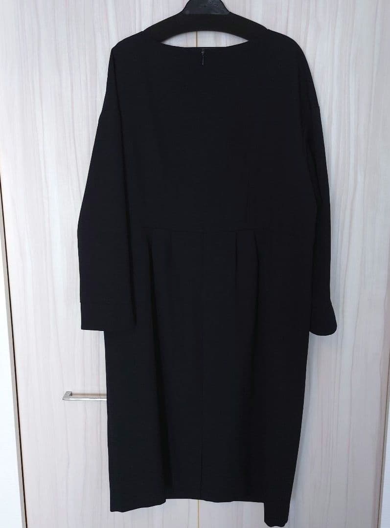 アンタイトル　大きいサイズ　洗える　グラシエウォームタックワンピース