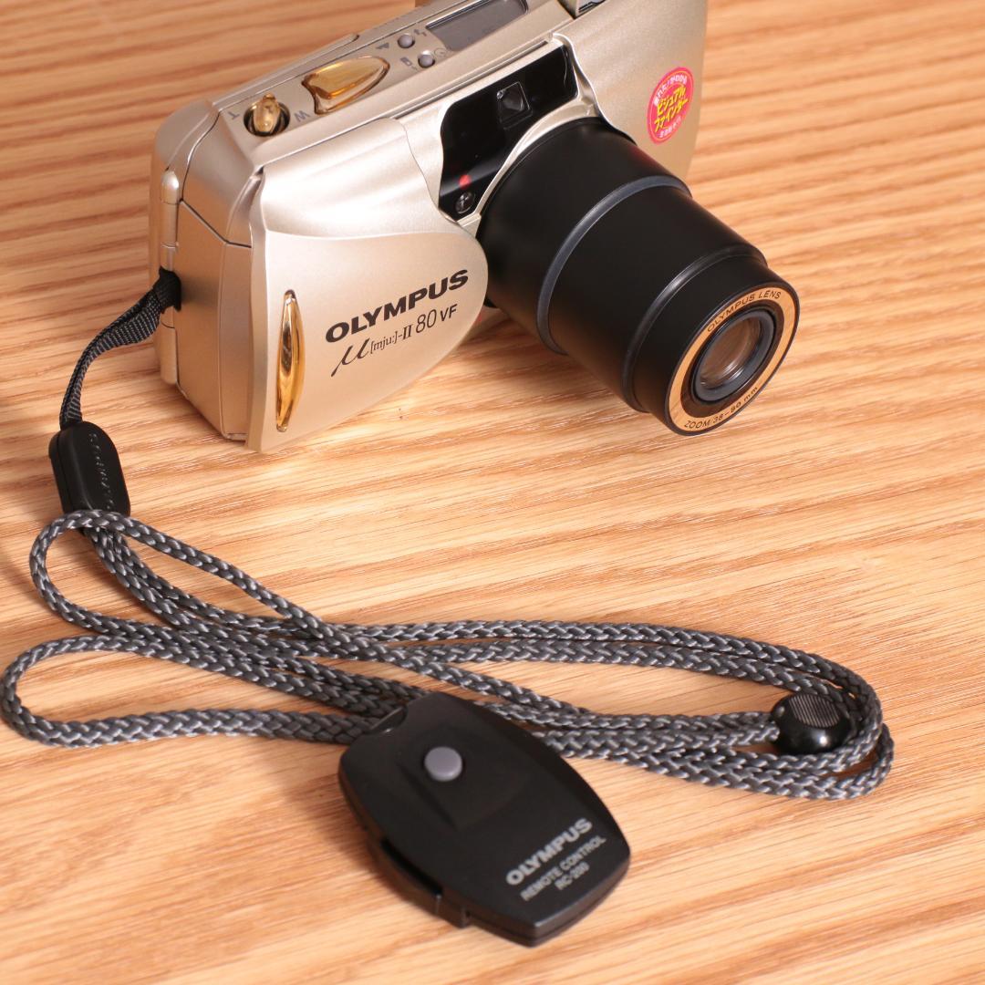 美品 OLYMPUS μ [mju:] II 80 VF 動作確認済 リモコン付