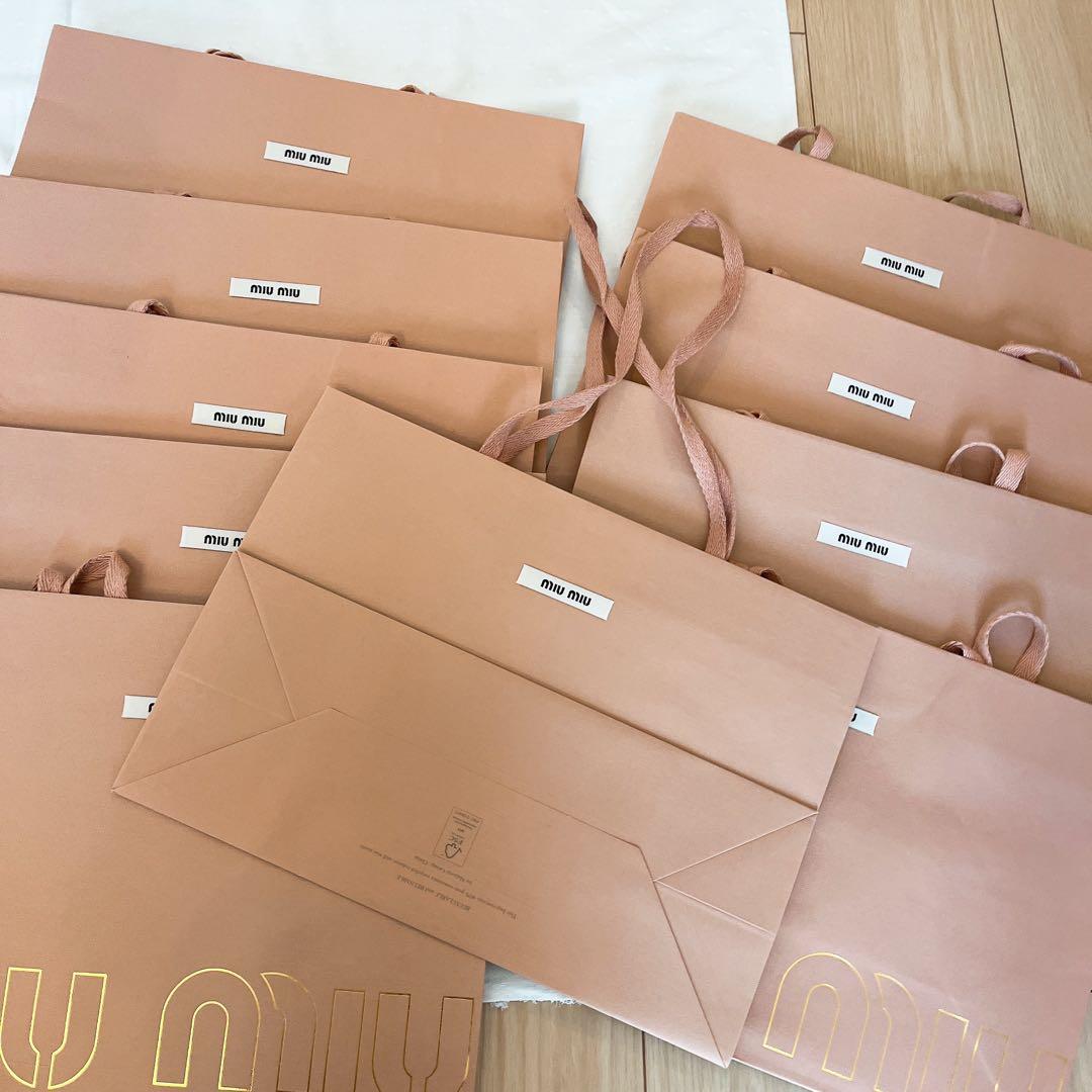 ミュウミュウ　miumiu ショッパー　紙袋　ラッピング　10枚セット