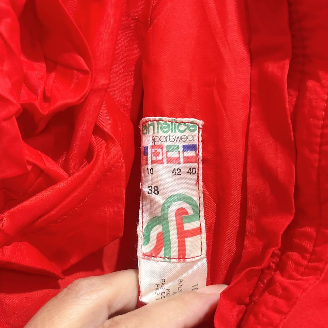 San Felice 【M】ヴィンテージ スキージャケット 赤 白 イタリア