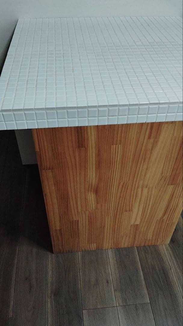 MOMO NATURAL 木製キッチンカウンター タイル天板付き