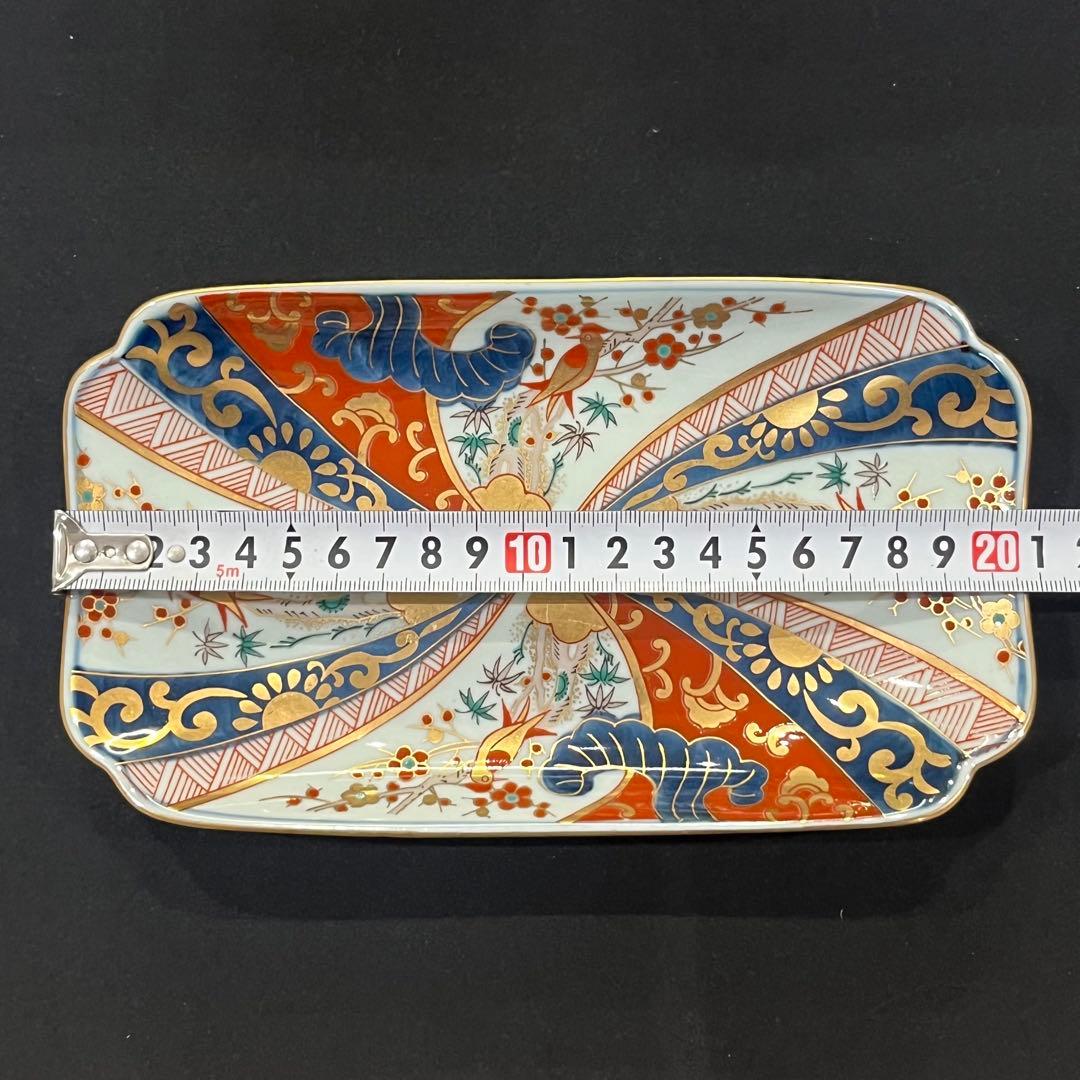 W*1様 林九郎窯 色絵金彩 鳥文様 長皿｜有田焼・古伊万里風・和食器 5枚 セ