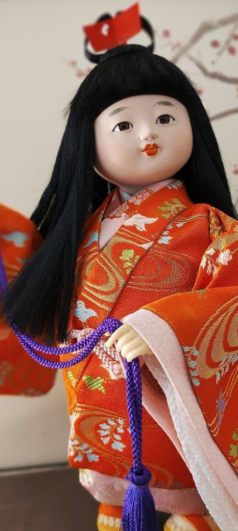 日本人形「福鈴」ガラスケース入り　市松人形　わらべ人形　雛人形　8号