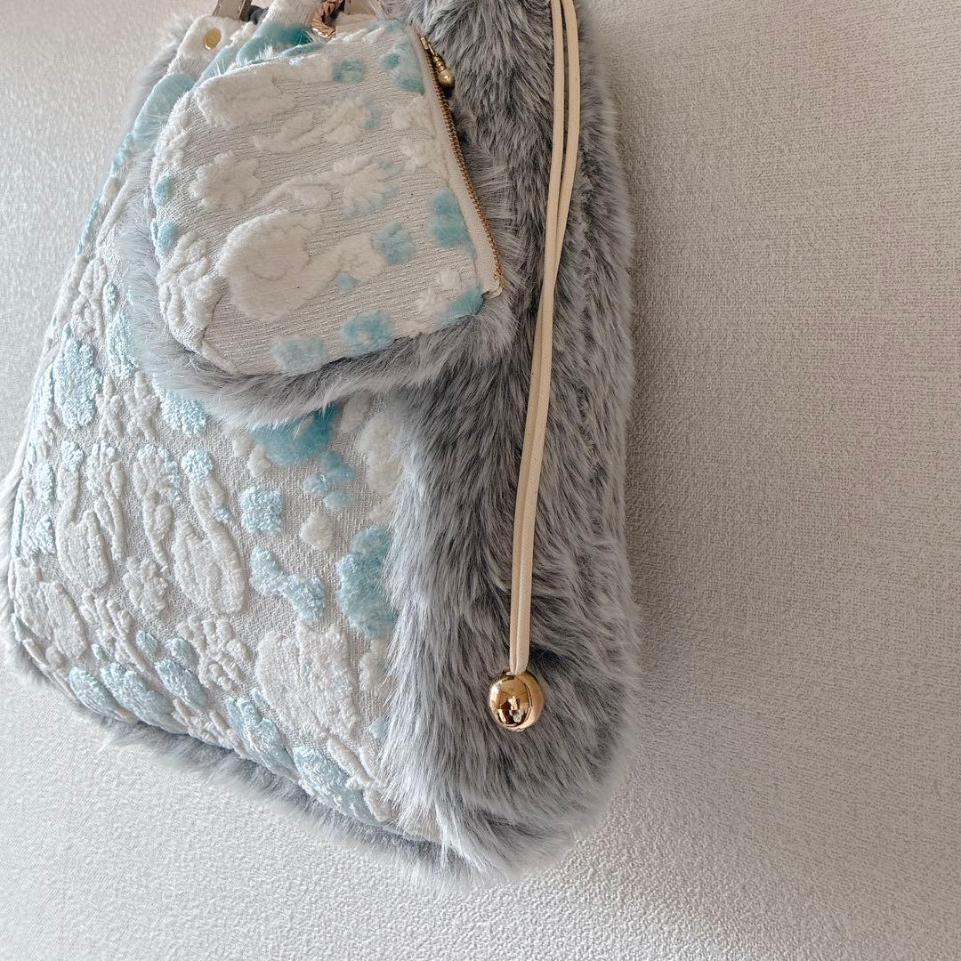 006 ジョリーフルール もふもふノスタルジア 巾着トートバッグ＆ポーチ