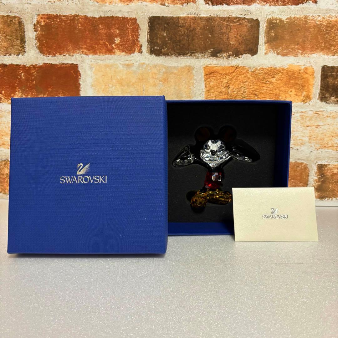 希少品 美品 スワロフスキー ディズニー ミッキーマウス クリスタル 証明書