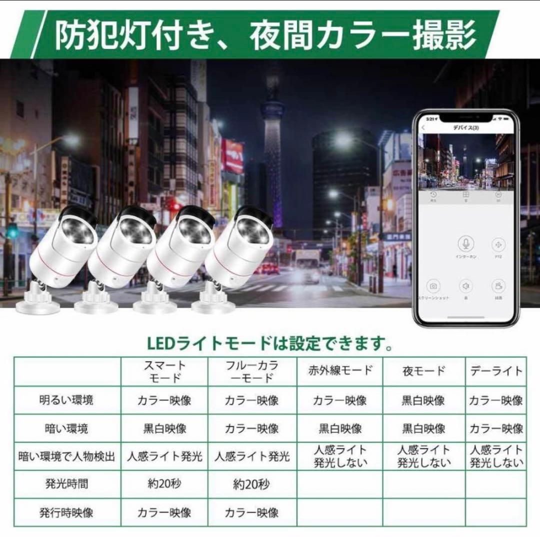 防犯カメラ4台★YESKAMO 多機能