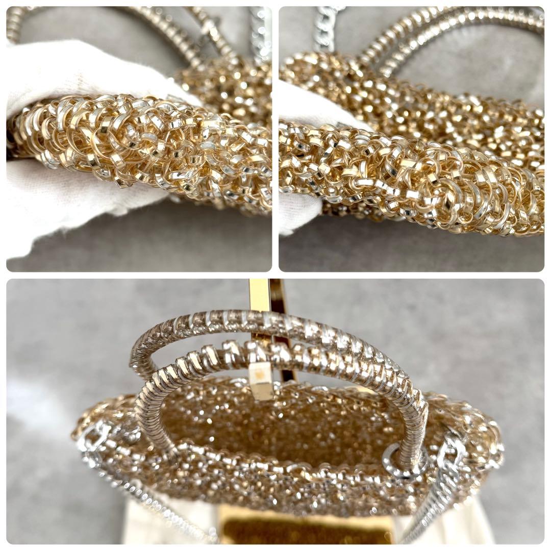 ク*ー様 極美品アンテプリマ チェーン付 スクエア シルバーゴールド ピコ ミニ