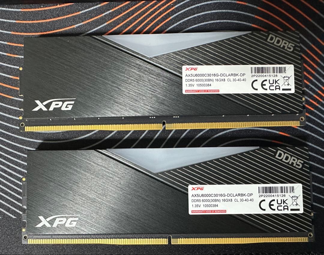 XPG RGB メモリ DDR5 32GB(16x2) 6000MT/s