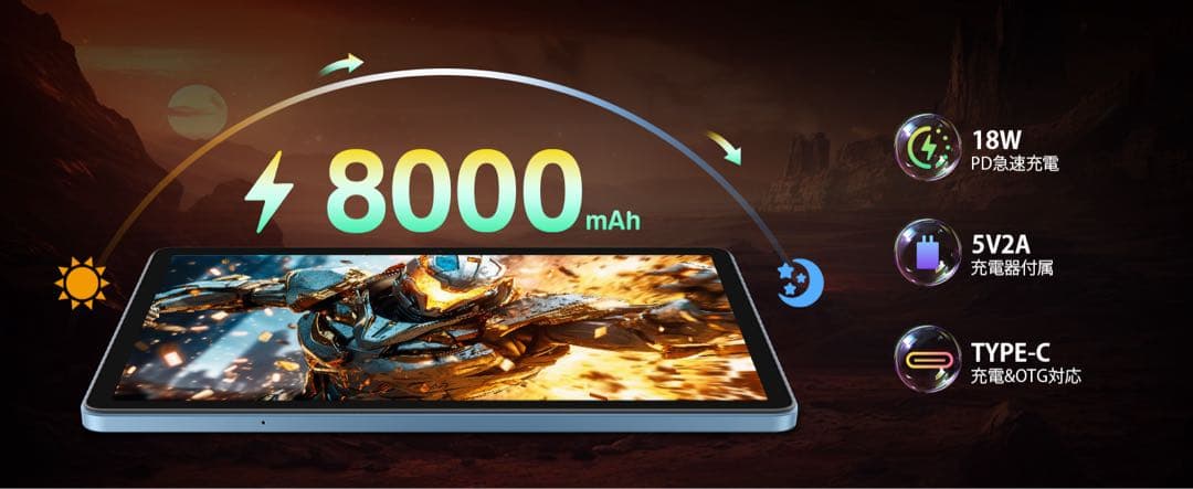 Android16搭載⭕️11インチ⭕️20GB+128GB 8000mAh