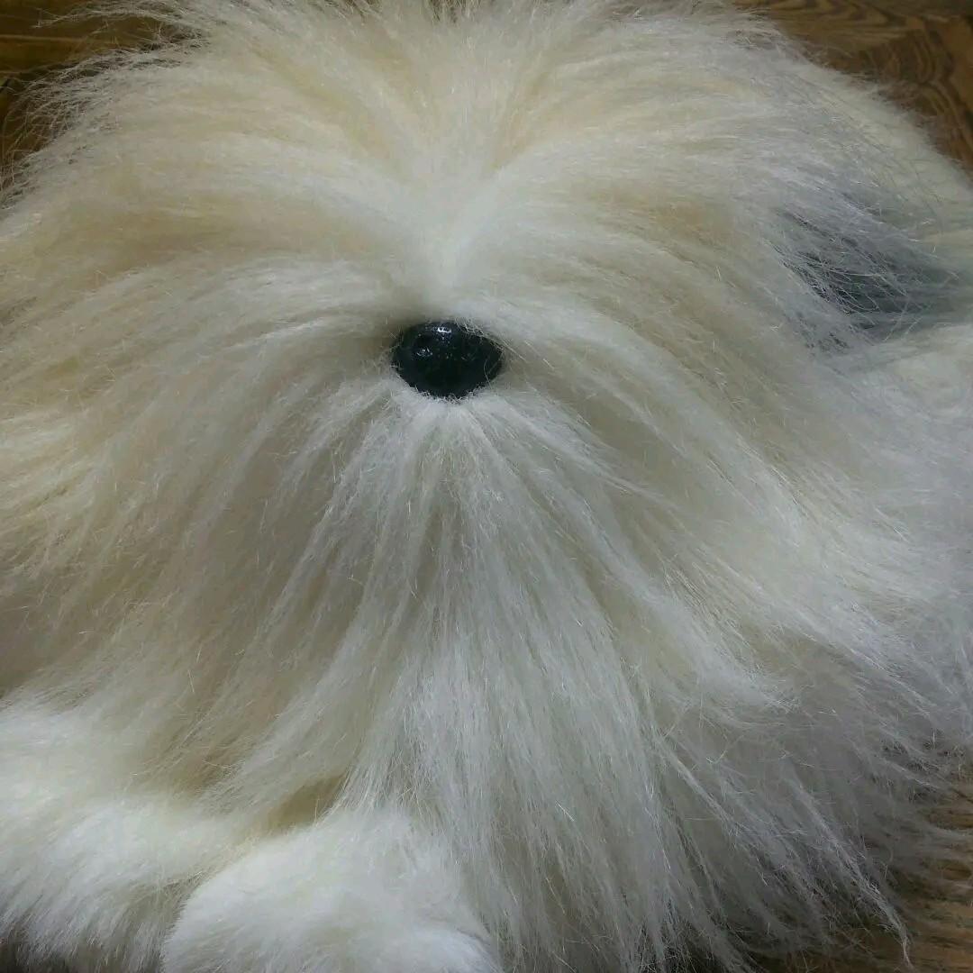 アンティーク　犬ティッシュカバー　レトロ　希少　いぬ　羊毛フェルト風　インテリア