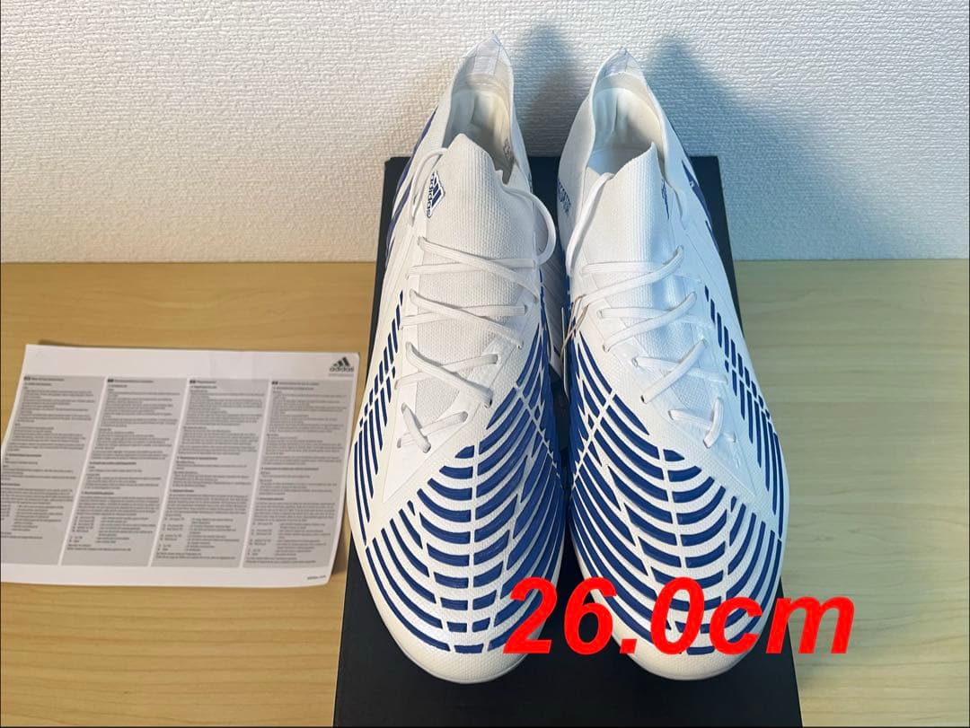 adidas Predator 26.0cm FG ホワイト/ブルー