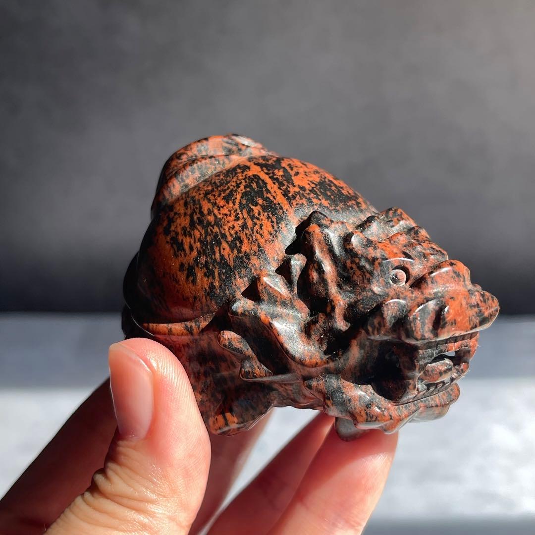 龍亀 ロングイ レッドオブシディアン