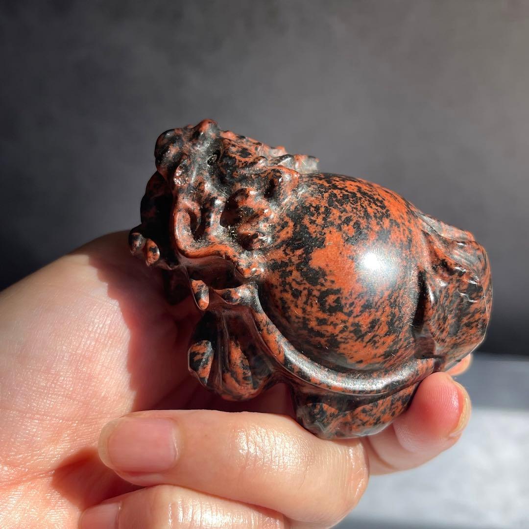 龍亀 ロングイ レッドオブシディアン