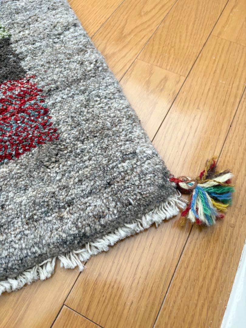 ペルシャ ギャッベ マット ラグ 63×90cm ウール