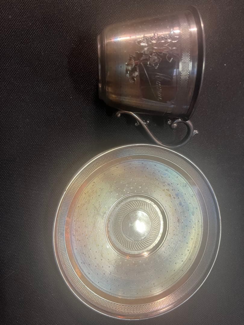 フランスアンティーク　刻印アリ　銀無垢　カップ