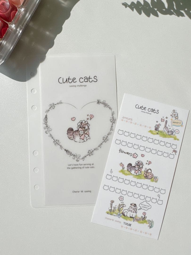 A6 リフィル cute cat saving checksheet 2300円