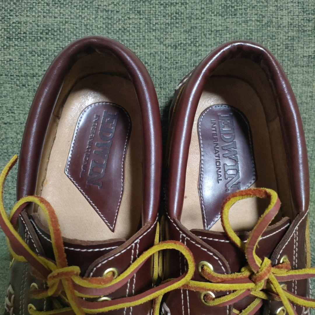 3eye風 EDWIN デッキシューズ レザー サイズ44 27.5cm相当