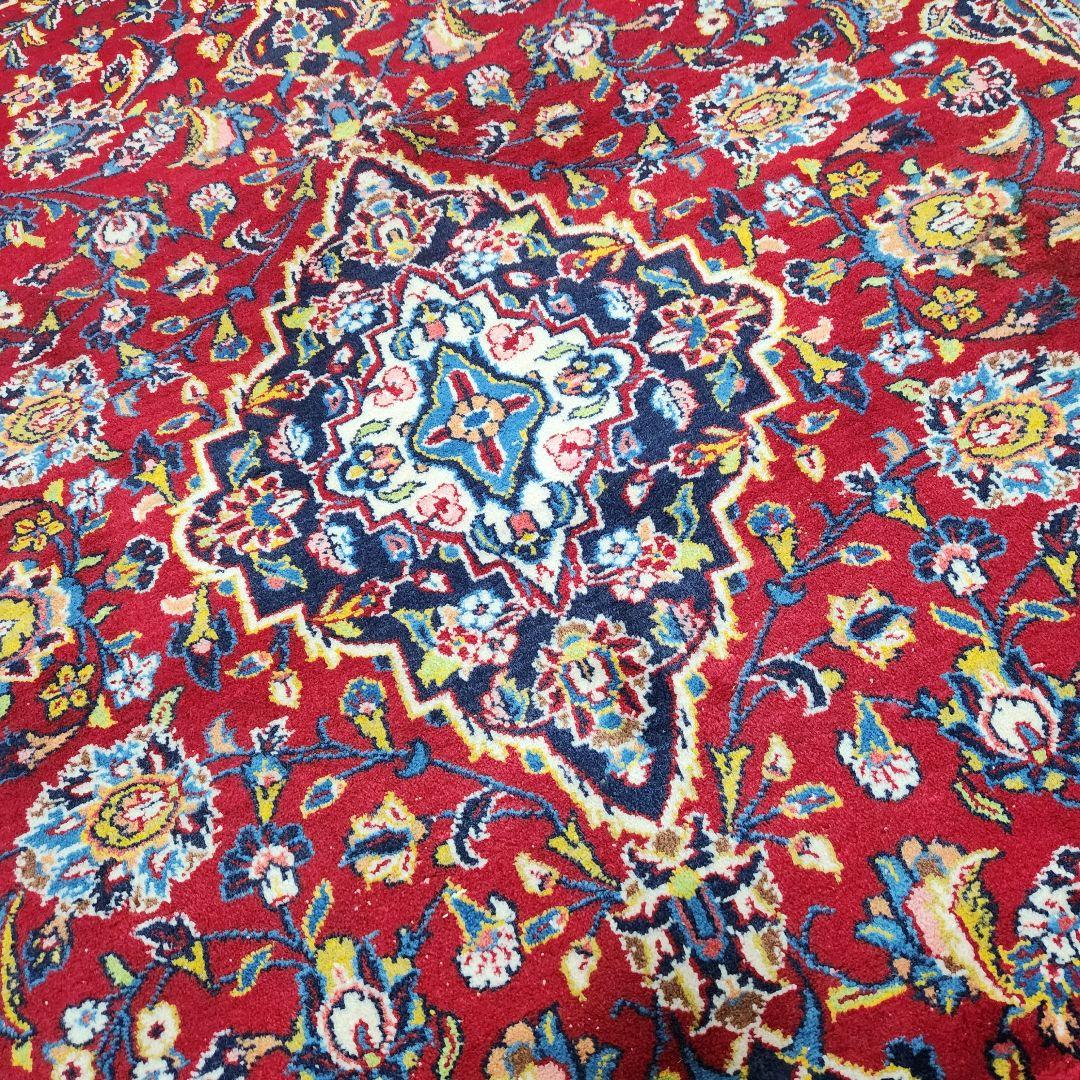 カシャーン　ペルシャ絨毯 手織り・オールウール羊毛100% 282×211cm