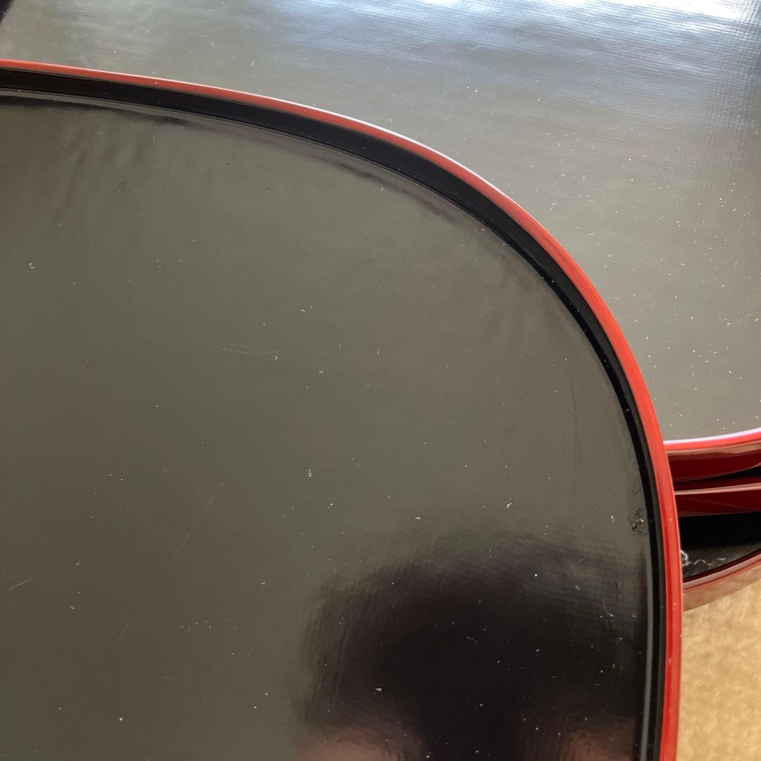 【漆器のアソベ　尺2サイズ　卓上膳×5客】天然木製　クツワ型　布目溜塗