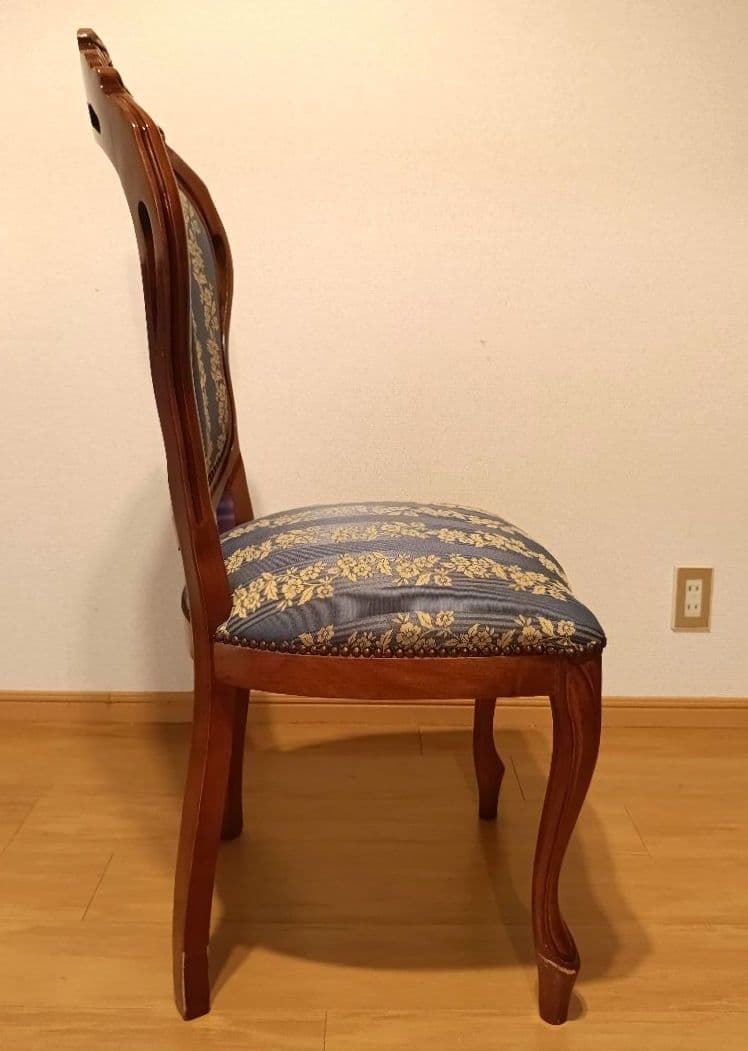 イタリア高級アンティーク調家具 ダイニングチェア リビングチェア 猫脚 B