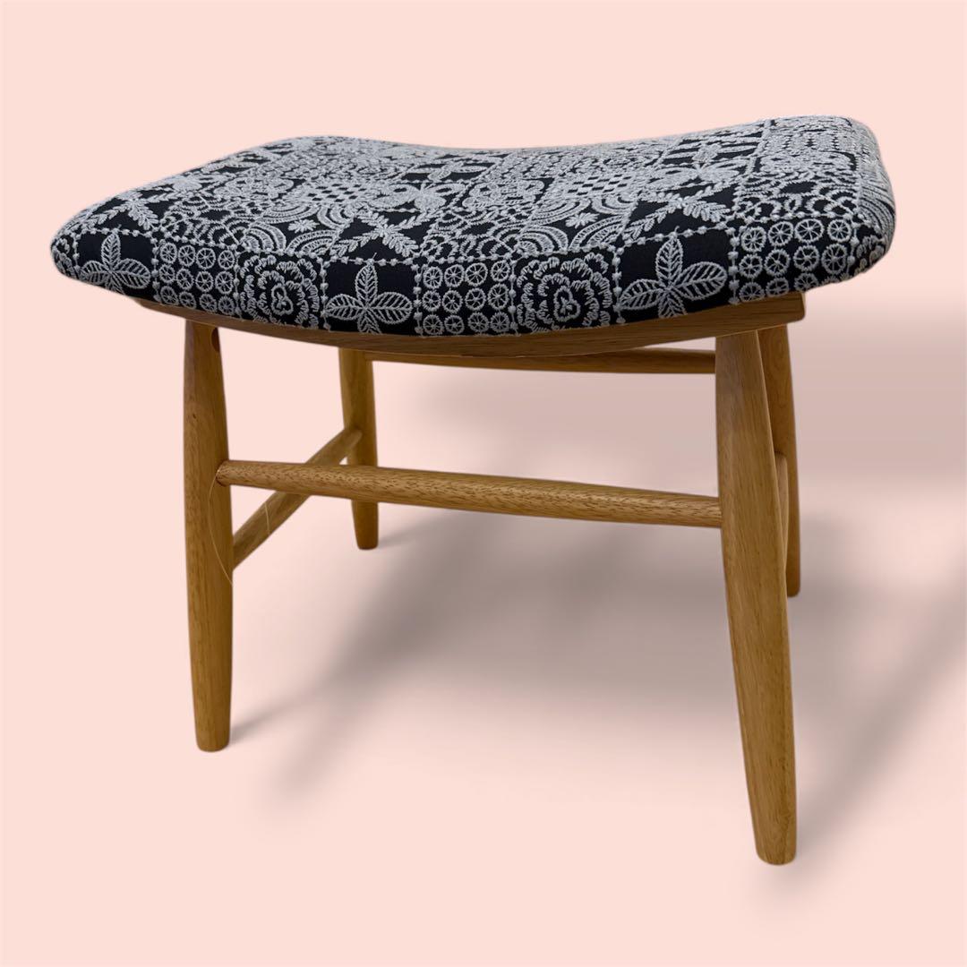 ミナペルホネン　生地使用　スツール オットマン　チェア　イス　椅子　インテリア