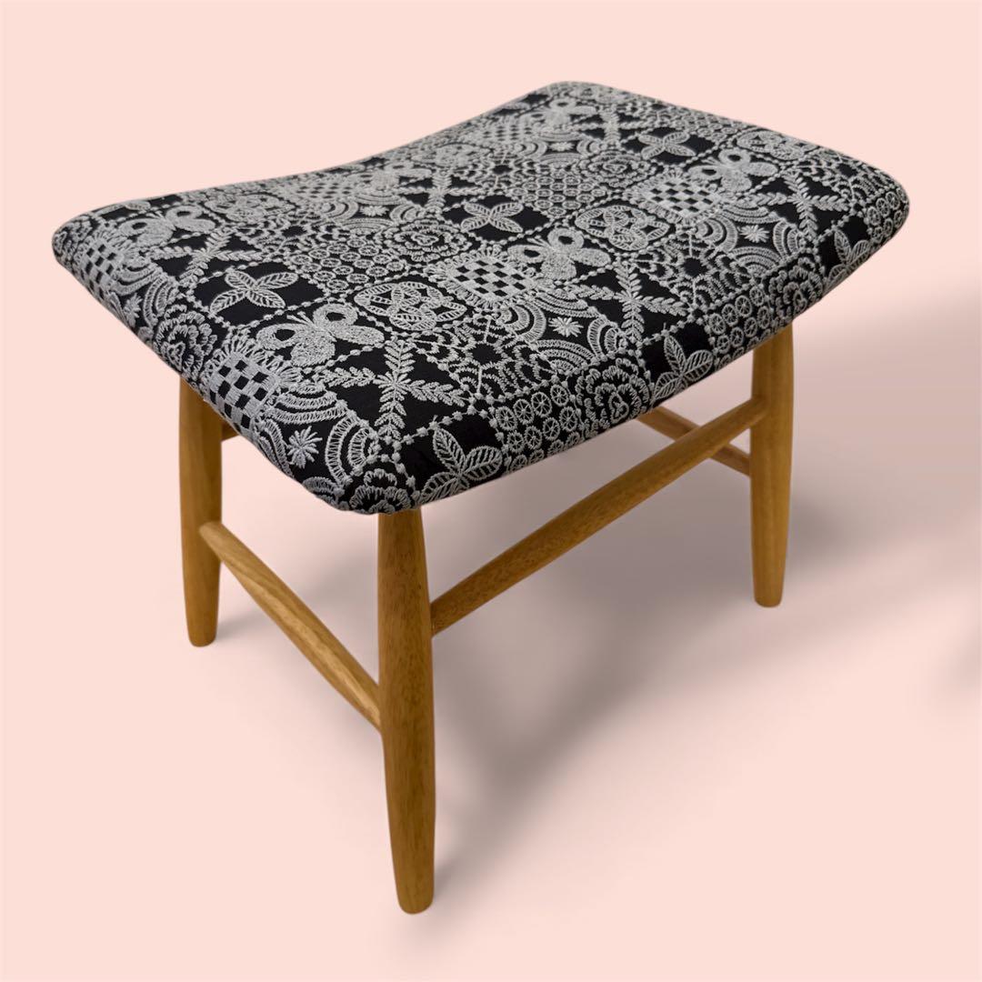 ミナペルホネン　生地使用　スツール オットマン　チェア　イス　椅子　インテリア