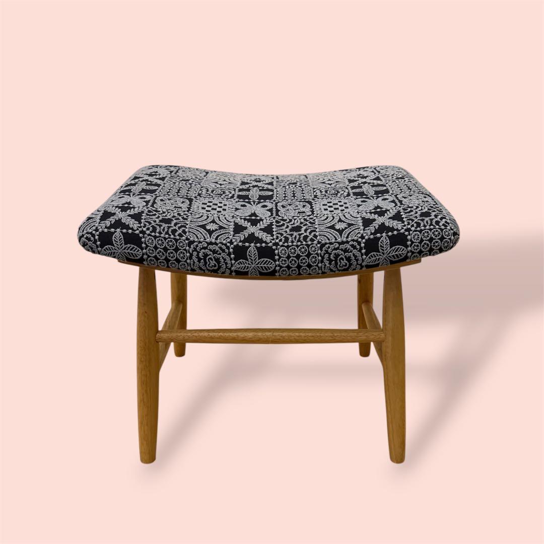 ミナペルホネン　生地使用　スツール オットマン　チェア　イス　椅子　インテリア