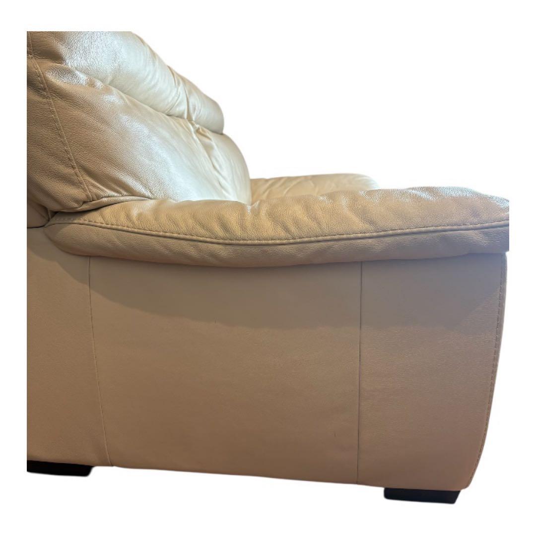 2人掛けソファ ニトリ B-637KD WH イタリアなめし 総革