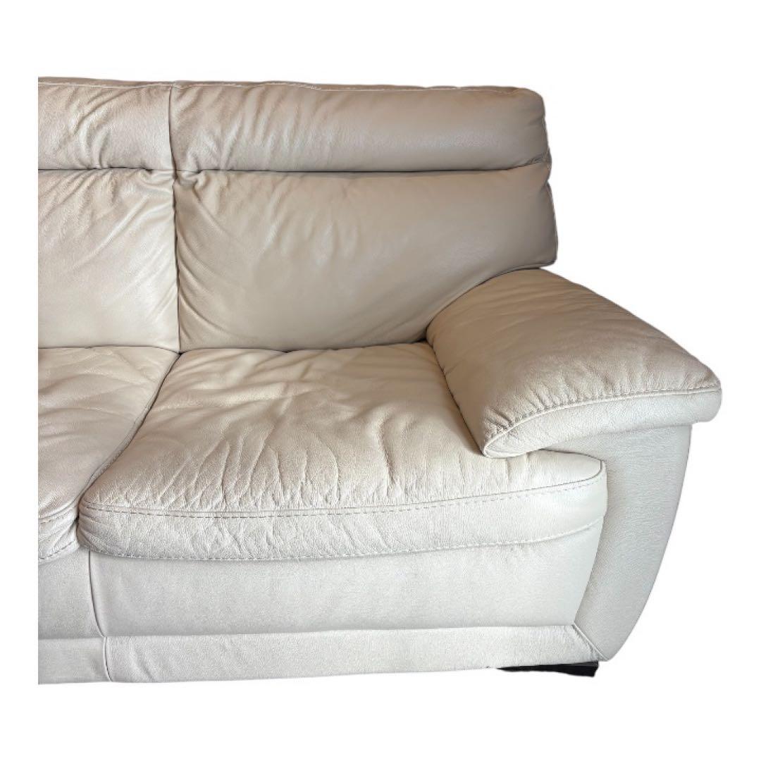 2人掛けソファ ニトリ B-637KD WH イタリアなめし 総革