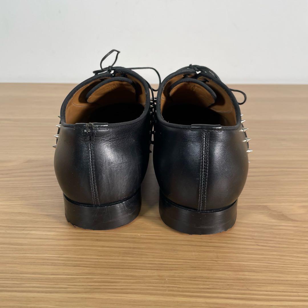 クリスチャンルブタン レザーシューズ ストレートチップ　スタッズ　黒 42.5