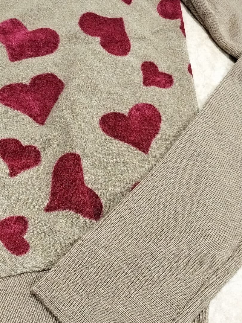 未使用ANNA MOLINARIベージュハート柄カーディガンとキャミアンサンブル