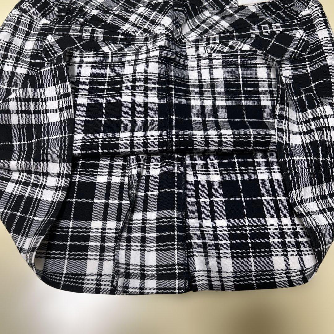 美品クレージュミニスカートゴルフスポーツ42 XL相当ブラックホワイトチェック