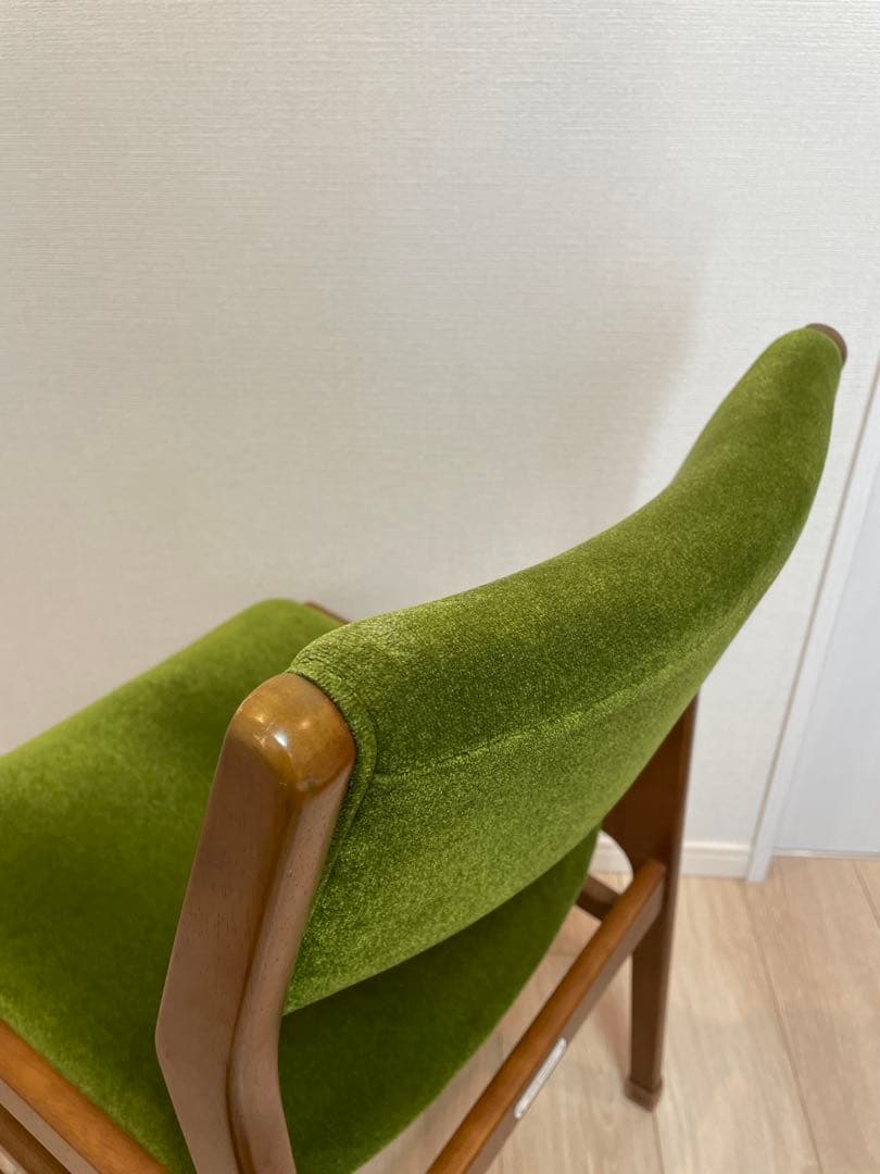 カリモク60 ｜アームレスダイニングチェア モケットグリーン｜正規品