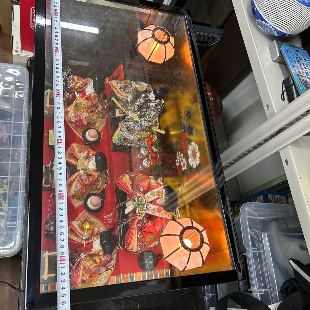 オルゴール　豪華ガラスケース入り　雛人形 ひな人形 五人飾り