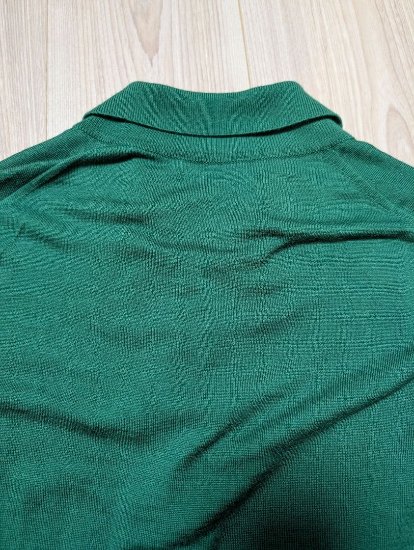 JOHN SMEDLEY グリーン ウールポロシャツS(M相当)